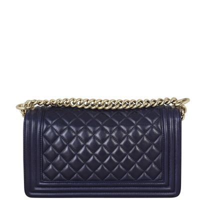 Chanel Navy Medium Boy Bag