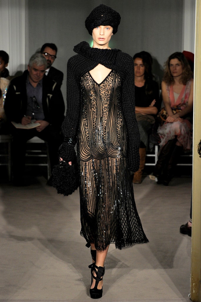 Alberta Feretti Low Back Sequin Dress