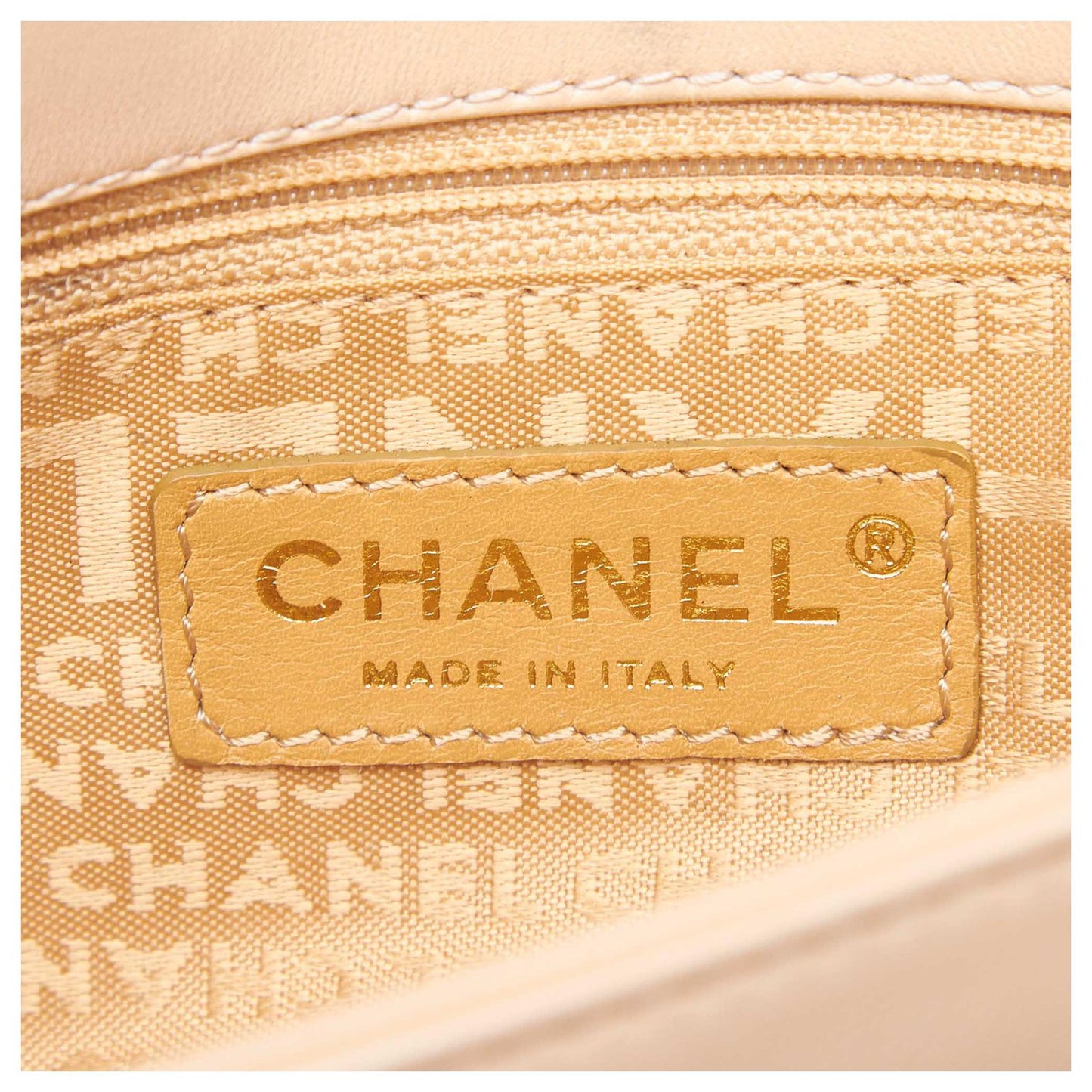 Chanel Beige Chocolate Bar Shoulder Bag