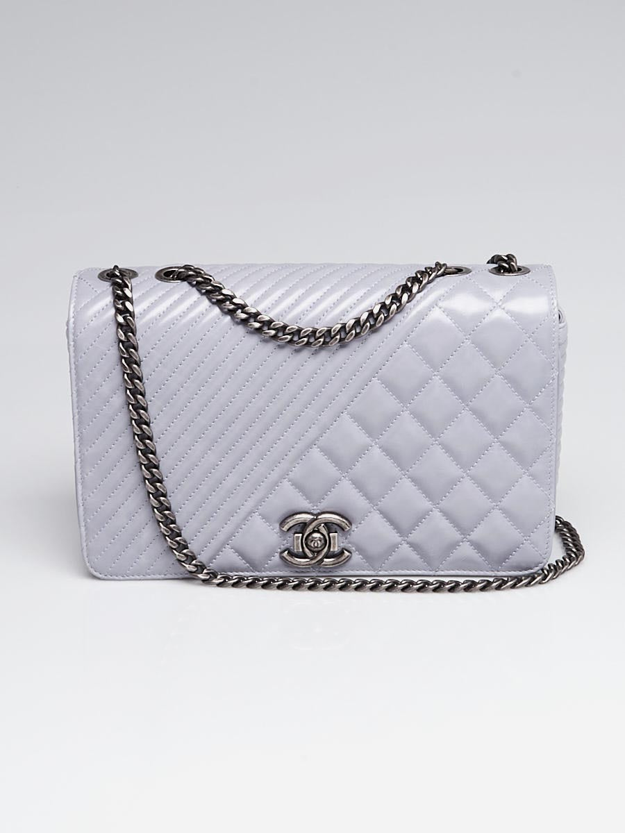 Chanel Light Purple Calfskin Medium Flap Bag