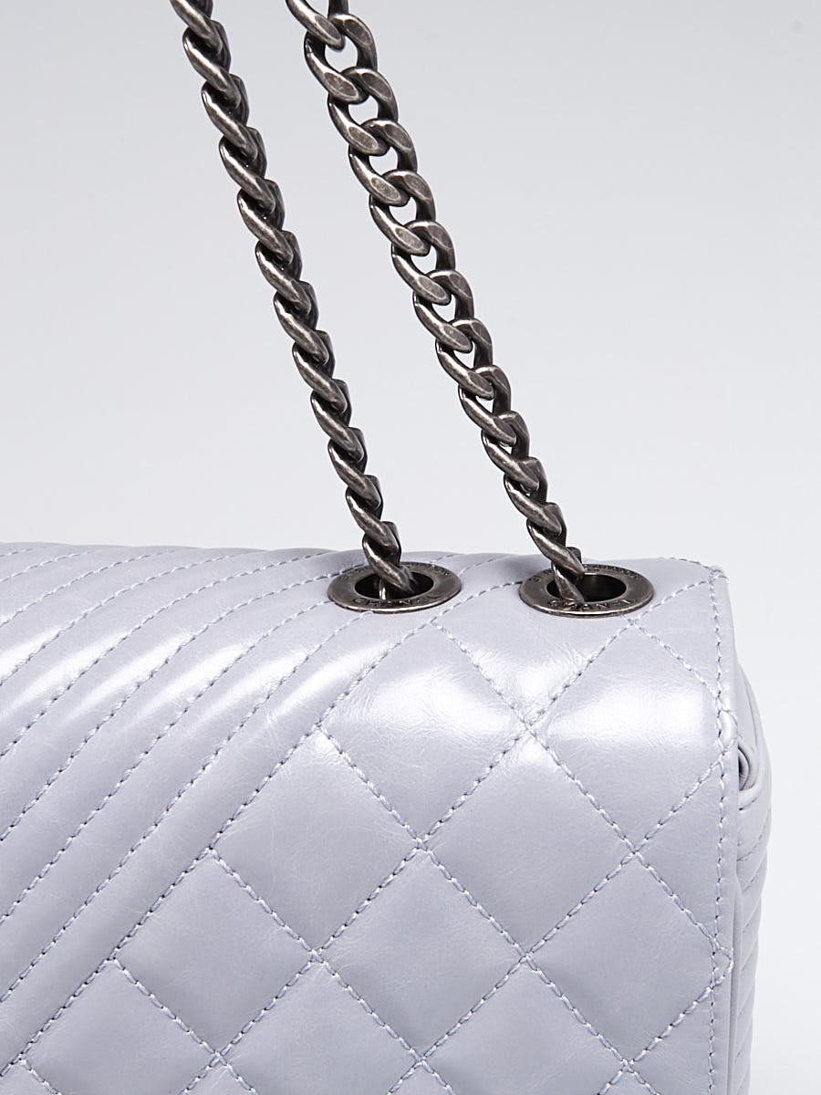 Chanel Light Purple Calfskin Medium Flap Bag