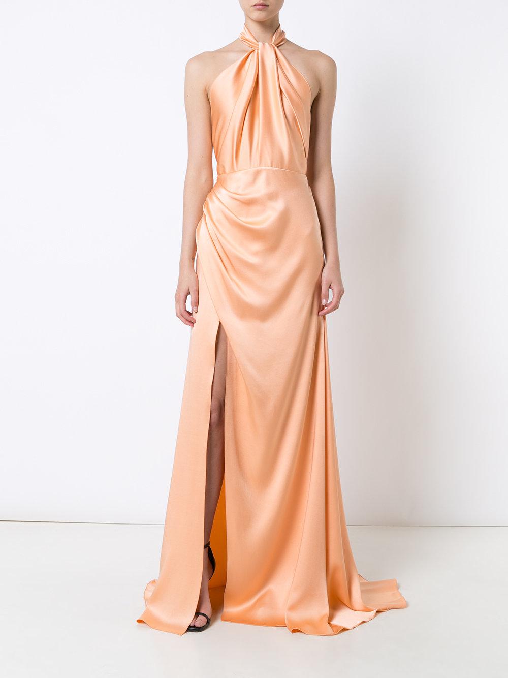 maria lucia hohan orange dress Maria Lucia Hohan Orange Rovena Pleated Silk Dress Maria Lucia Hohan