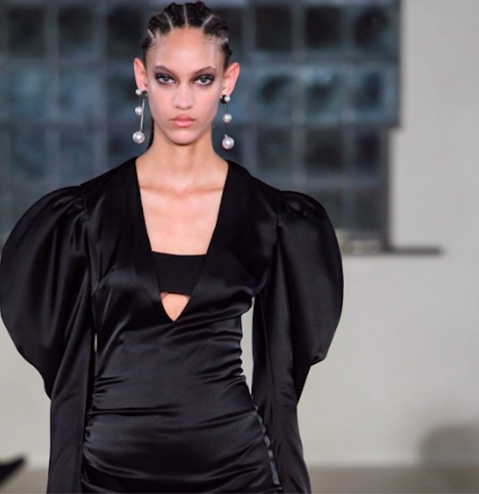 David Koma Silk Rouched Dress