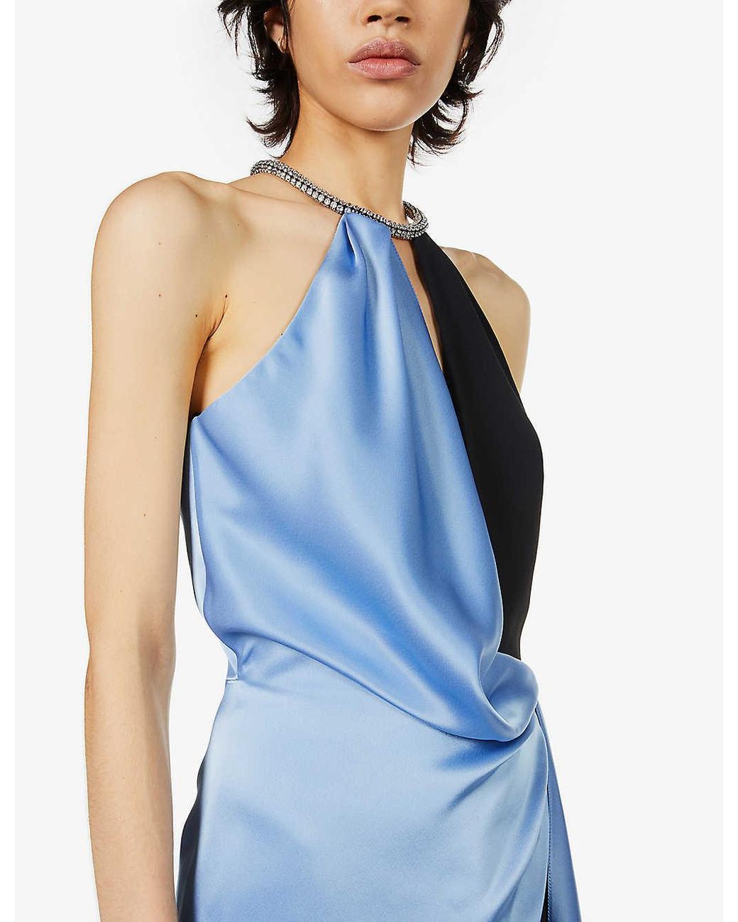 David Koma Asymmetric Silk dress
