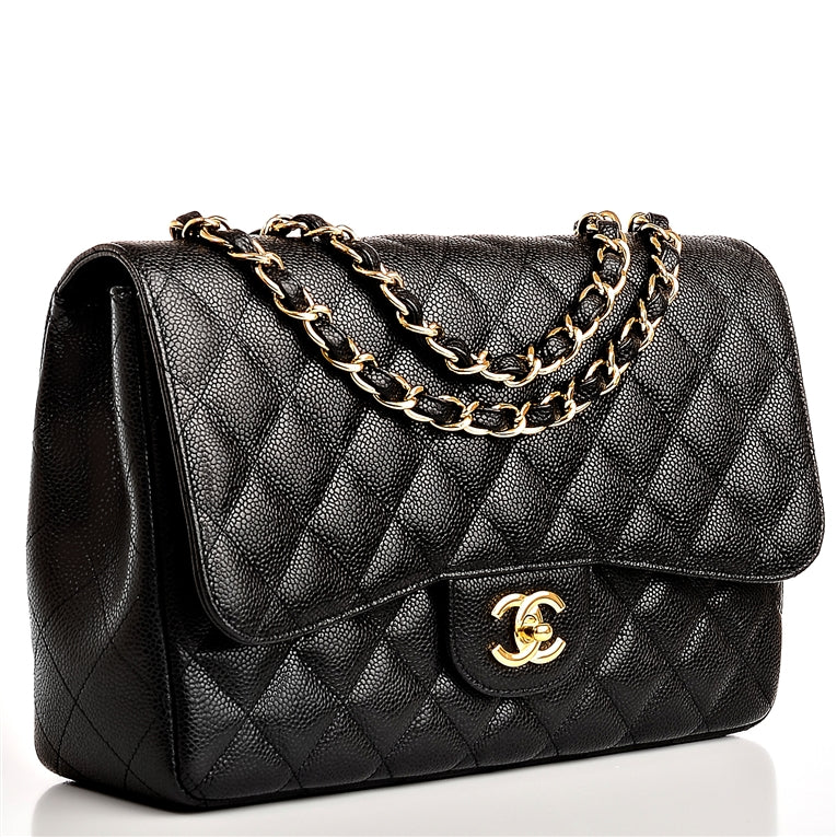 Chanel Maxi Classic Black Caviar Double Flap Bag full set Luxury Bags   Wallets on Carousell