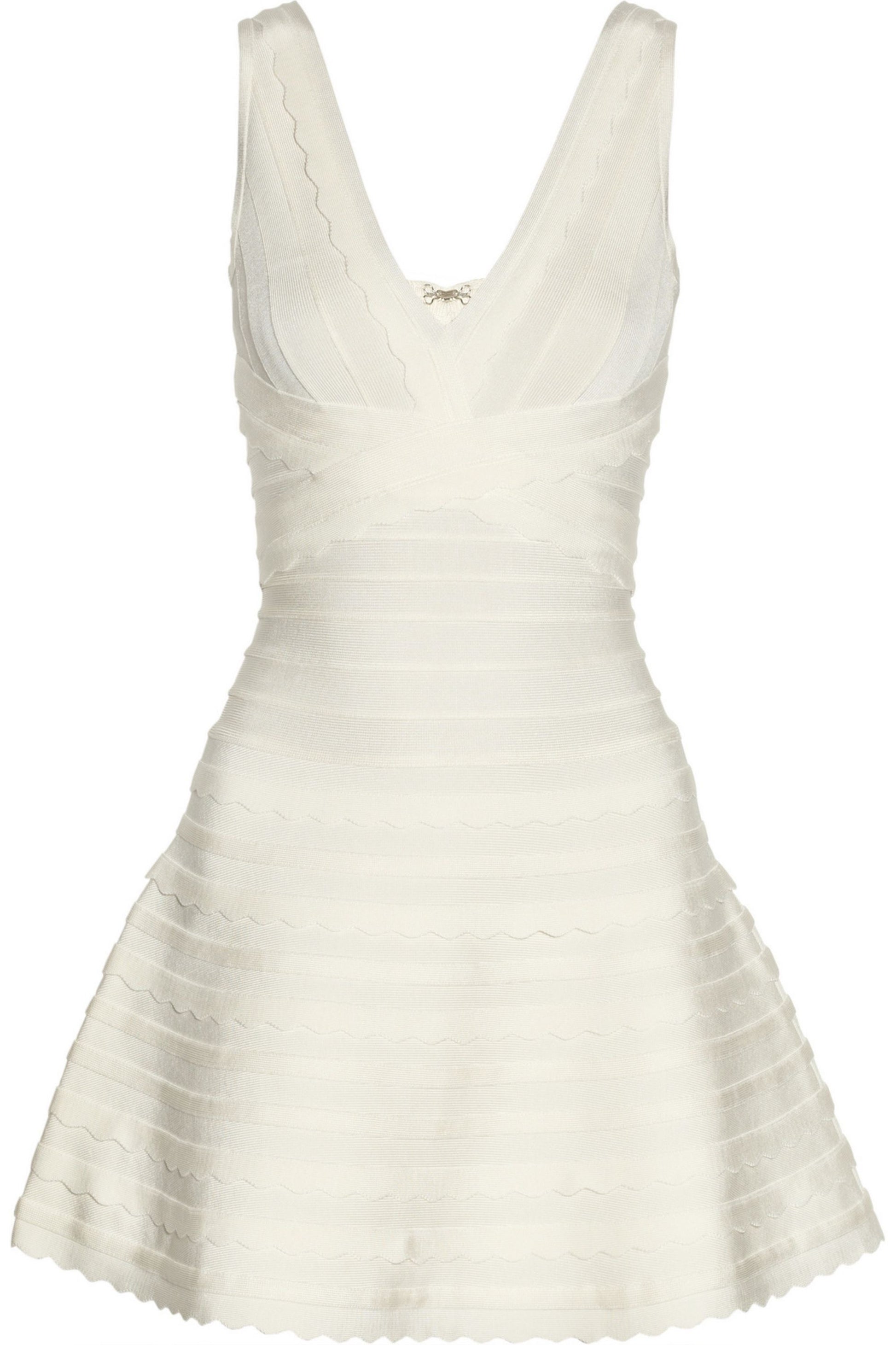 Herve Leger White Mini Dress – weartherunway Herve Leger White Mini Dress – weartherunway