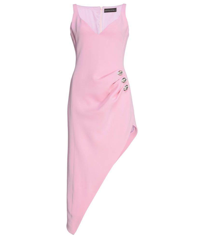 David Koma Pink Crystal Embellished Dress
