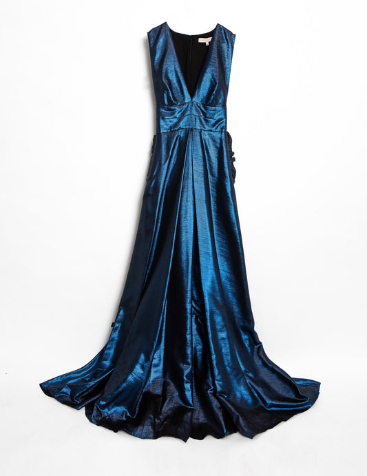 Maria Lucia Hohan Blue Metallic Dress