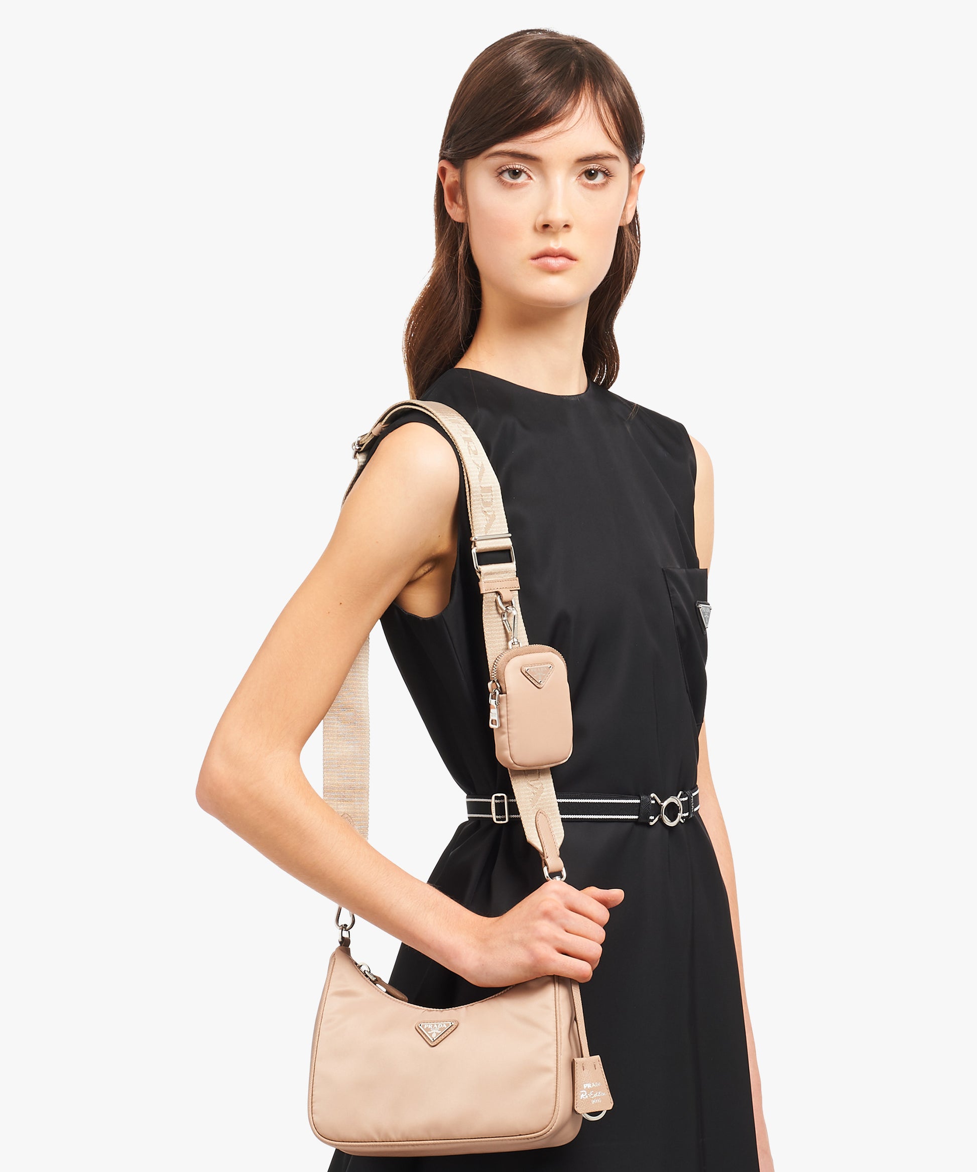 Beige Prada 2005 Re Edition Prada Re-edition 2005 Nylon Bag Beige